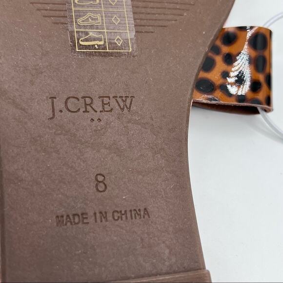 J.Crew Womens Animal Print Sandal Slide Sz 8 - Picture 7 of 8